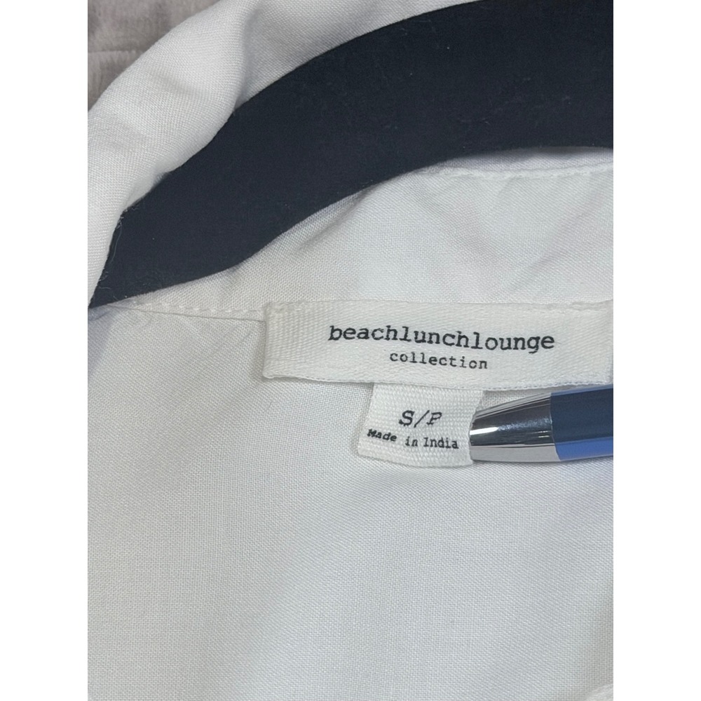 BEACHLUNCHLOUNGE Arya White Button-Down Shirt Size Small - Picture 4 of 7